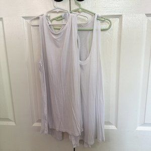 White athletic tank tops
